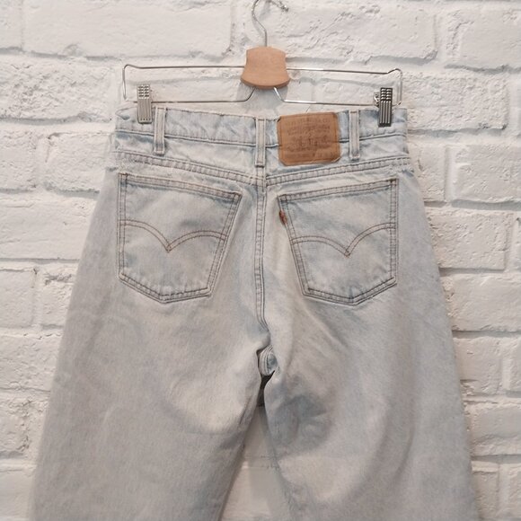 Vintage Levis 550 Jeans Mens 31x32 Faded Blue Orange Tab Distressed Relaxed 90s, - Picture 15 of 15